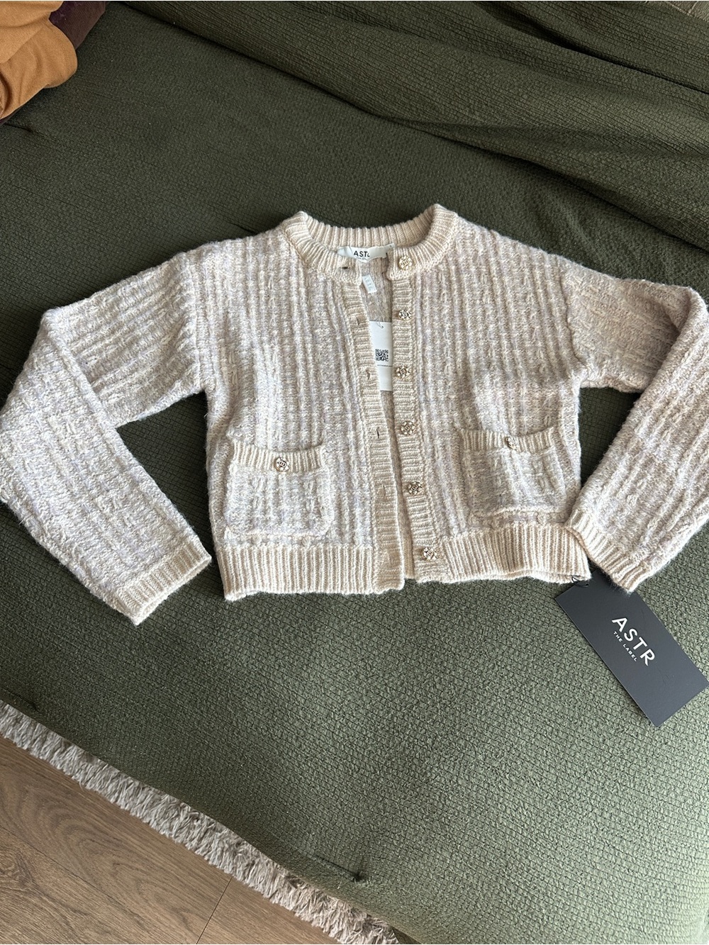 ASTR Cropped Cardigan